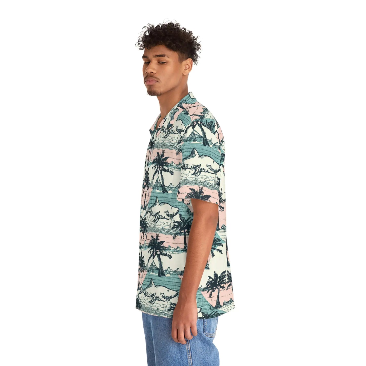 Chemise hawaïenne tropicale vintage pour homme