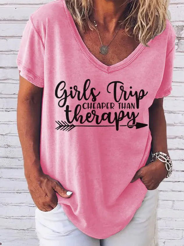 Women Girl's Trip Therapy Tee