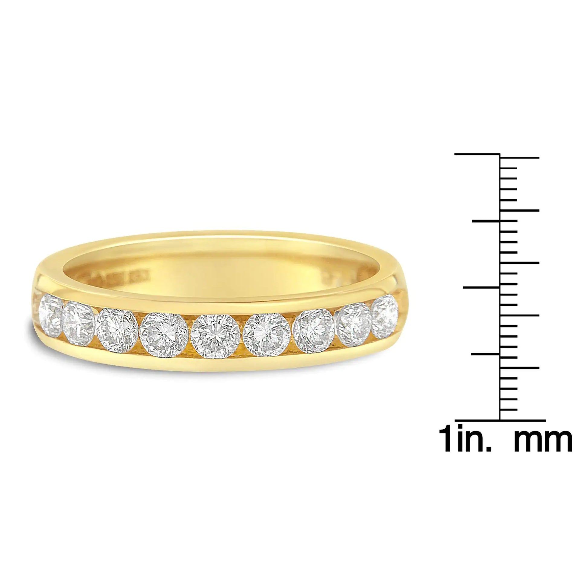 18K Yellow Gold Diamond Wedding Band Ring (1 Cttw, H-I Color, SI2-I1 Clarity)