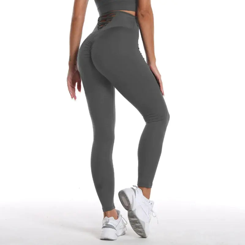 Seamless Fitness Leggings Gray Yoga Pants